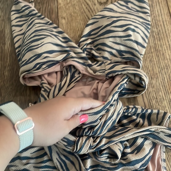 Aerie One Piece Wrap Around Tie Swim Suit - Long - Picture 2 of 5